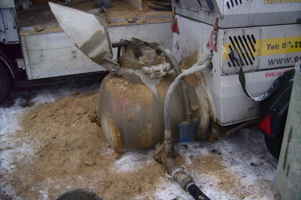 Estrichpumpe auf der Baustelle (Beispielbild)