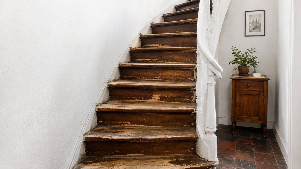 Holztreppe renovieren – Echtes Projektfoto von Kliska Parkettboden
