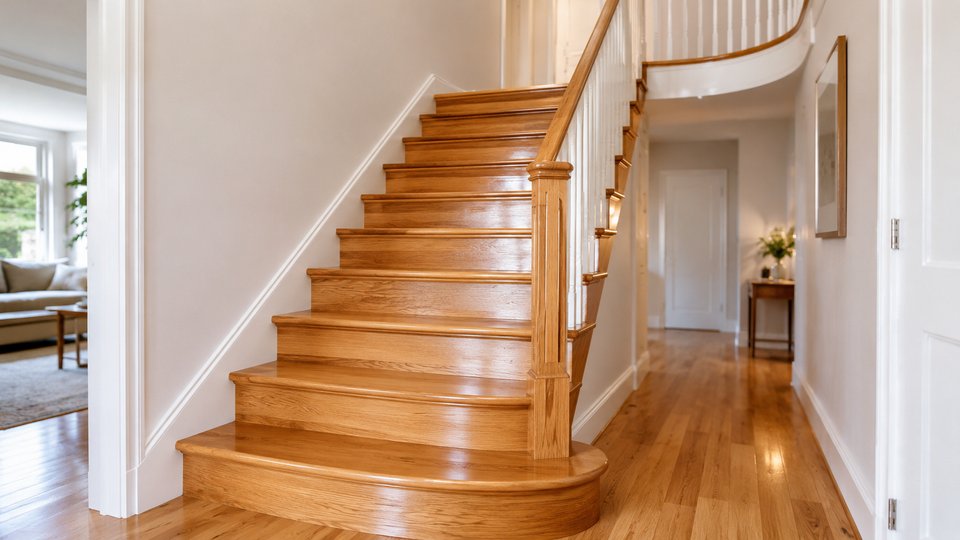 Treppe lackieren – Echtes Projektfoto