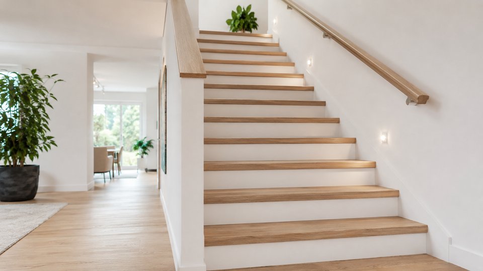 Treppe verkleiden – Echtes Projektfoto von Kliska Parkettboden