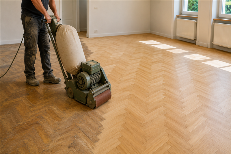 Fachgerechter Schleifaufbau Parkett Wien